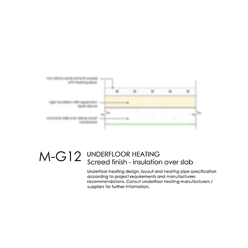 M-G12 underfloor heating detail in screed