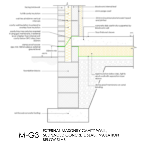 M-G3 suspended concrete slab foundation detail