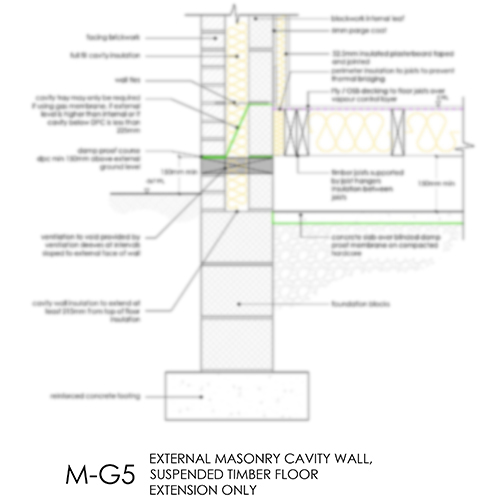 M-G5 suspended timber floor detail