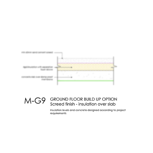 M-G9 screed over insulation floor detail