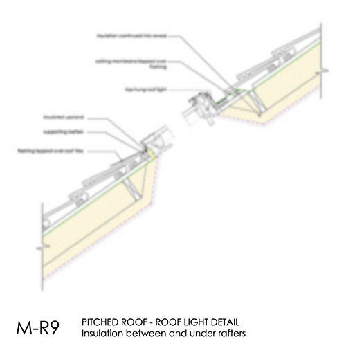 MR9 pitched roof rooflight detail