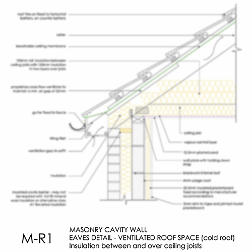 MR1 eaves detail ventilated roof space