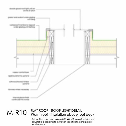MR10 flat roof rooflight detail