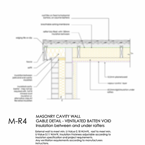 MR4 cavity wall gable detail