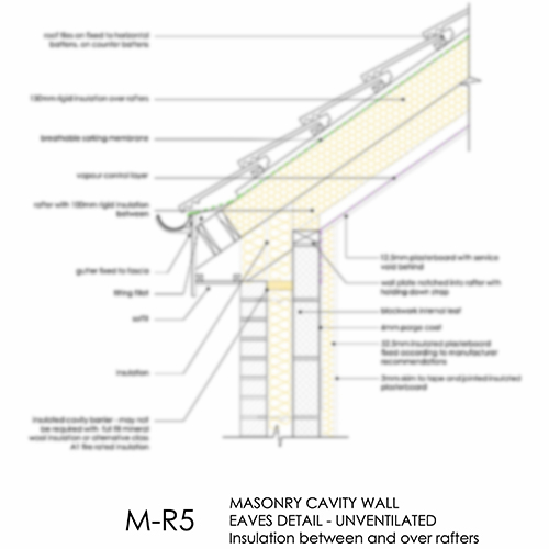 MR5 cavity wall eaves detail unventilated