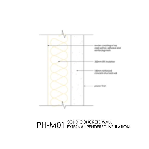 PHM01 Passivhaus concrete wall detail