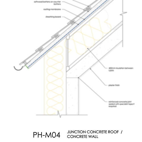 PHM04 Passivhaus roof eaves detail
