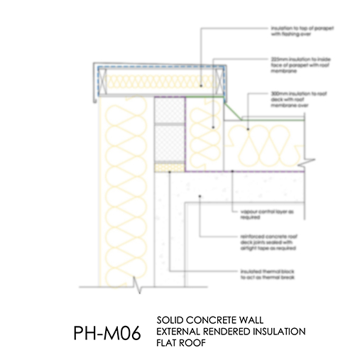 PHM06 Passivhaus Flat roof detail