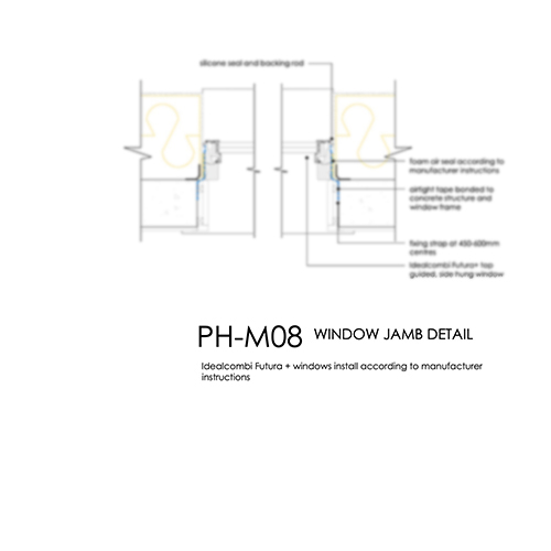 PHM08 Passivhaus window jamb detail