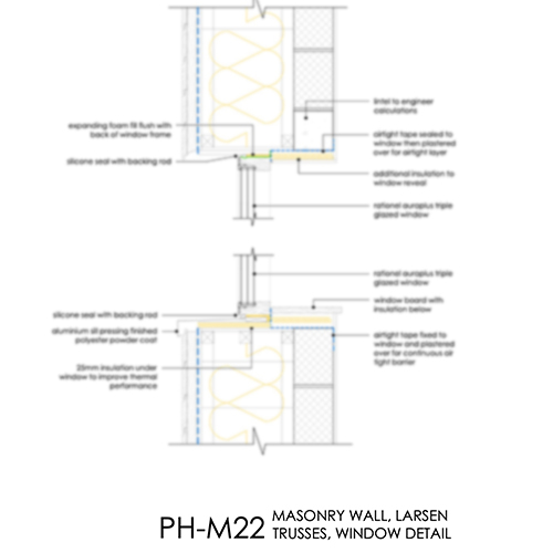 PHM22 Passivhaus masonry window detail
