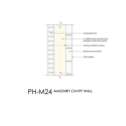 PHM24 Passivhaus Masonry Cavity Wall Detail