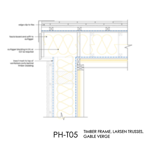 PHT05 Passivhaus timber frame roof verge detail