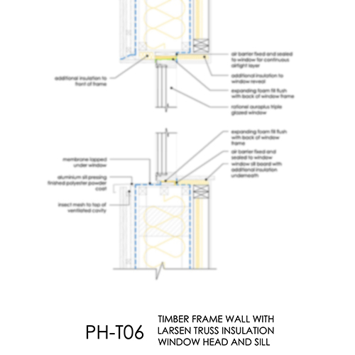 PHT06 Passivhuas timber frame window detail