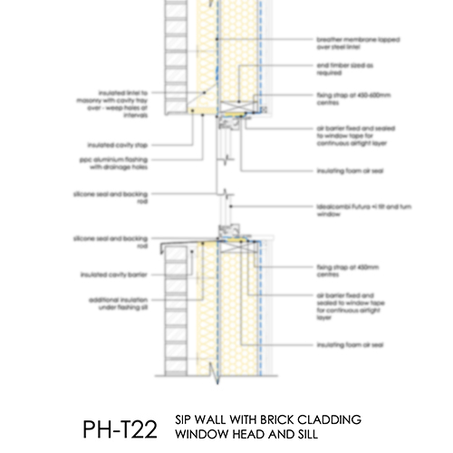 PHT22 Passivhaus SIP window detail