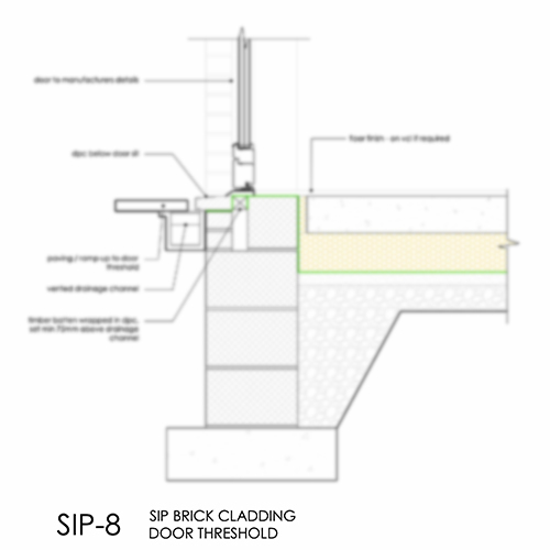 SIP8 SIP level door threshold detail