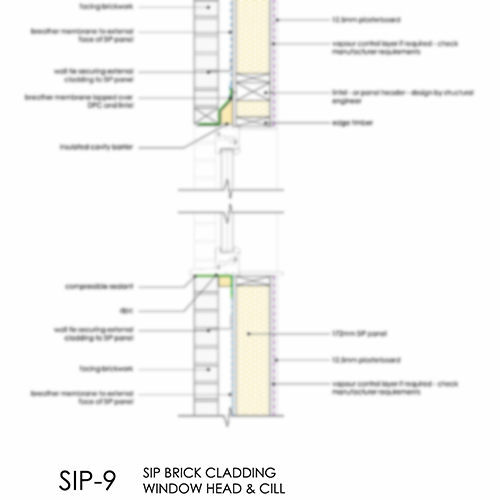 SIP9 SIP window head and cill detail