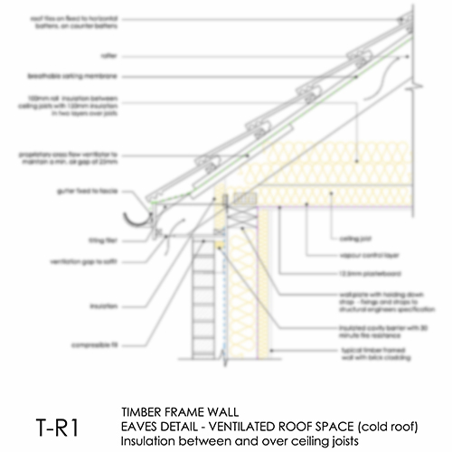 TR1 timber frame eaves detail