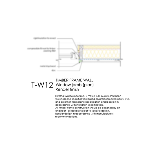 TW12 timber frame window jamb detail