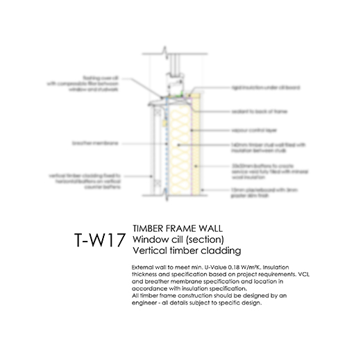 TW17 timber frame window cill detail