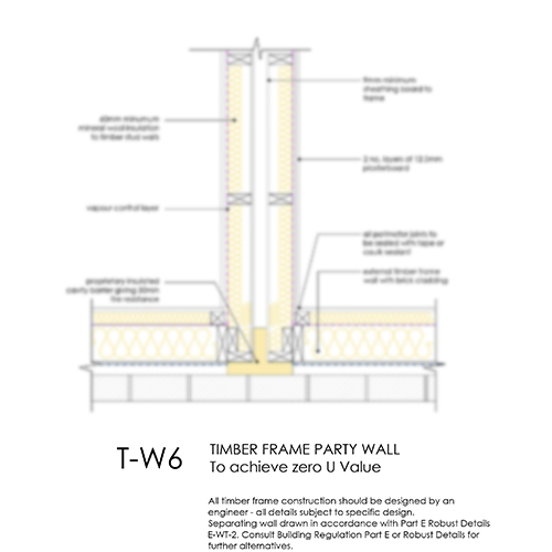 TW6 timber frame party wall detail