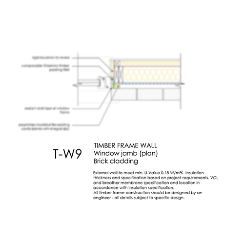 TW9 timber frame window jamb detail