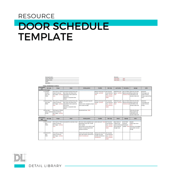 Door Schedule Template