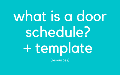 What is a Door Schedule?
